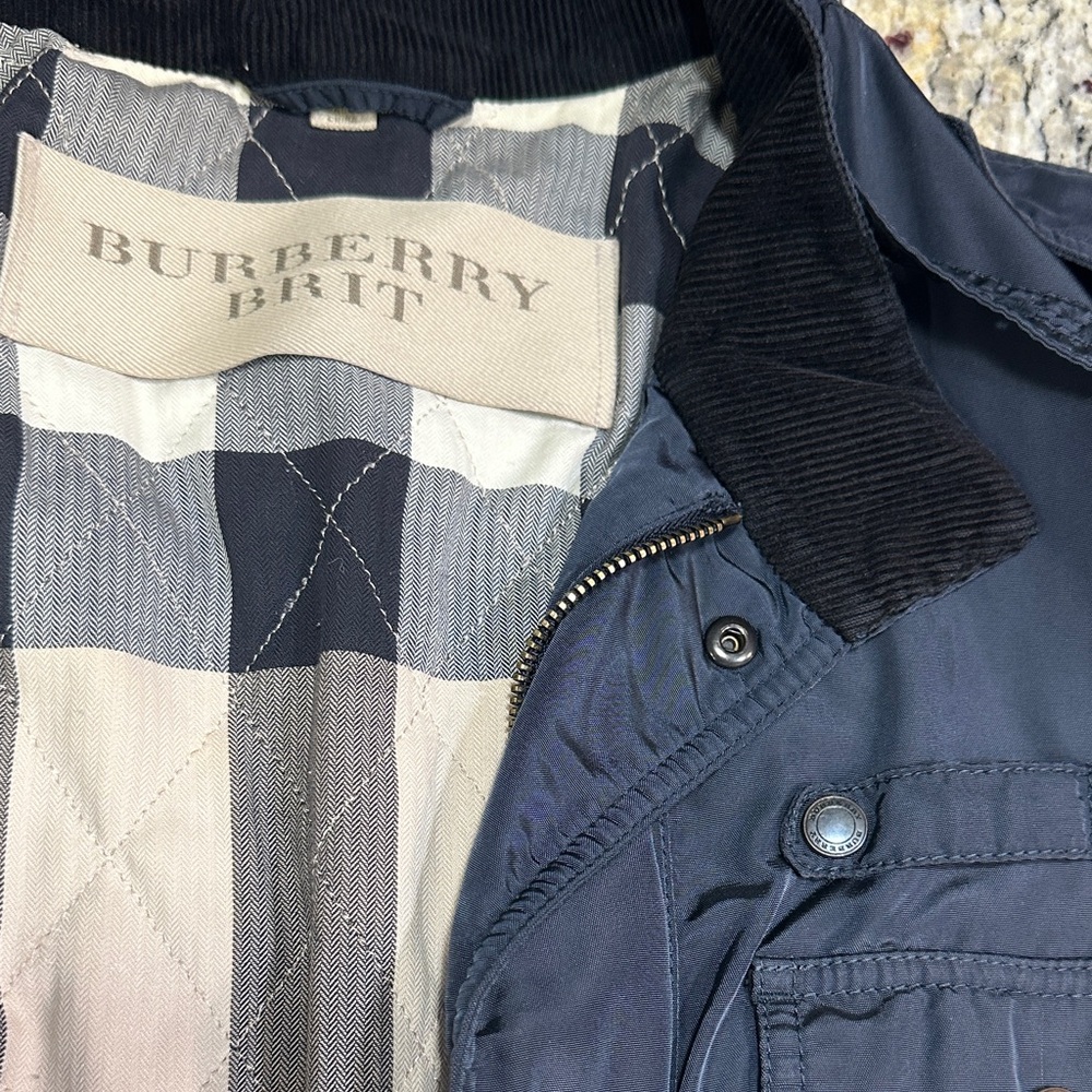 Burberry Brit Men's Blue Trench Coat